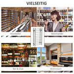 Wine Rack, 60 Bottles Wall-Mounted Metal, Black