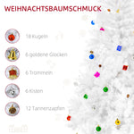 Christmas Tree, Artificial, 180cm, with Stand and Decoration, White