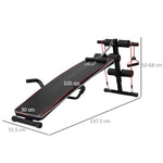Abdominal Trainer Sit Up Bench Resistance Bands Adjustable, Black