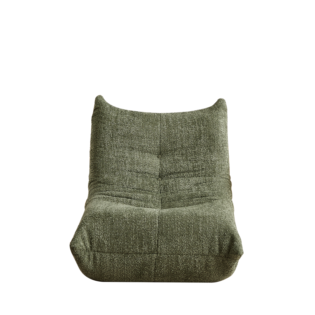 Chenille Togo Sofa, Armless Floor Lounge Chair with High-Density Memory Foam, Chenille Fabric