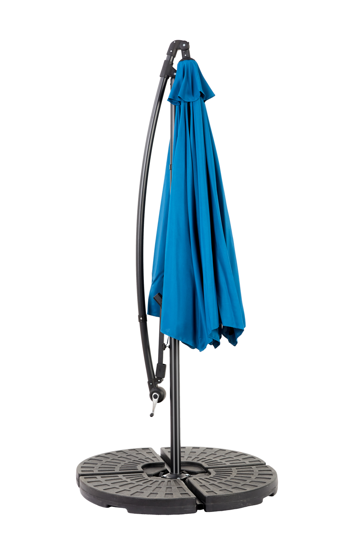 Double Sided Outdoor Umbrella, 14.8 Ft Rectangular Large with Crank, Blue
