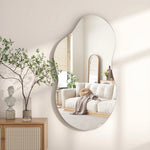 Wall Mirror 43'' Asymmetrical Metal Frame