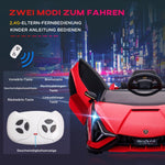 Lamborghini SIAN Ride-On Car with 12V Electric SUV and Remote Control, Red Metal