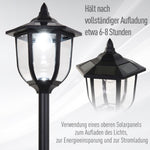 Solar Garden Light LED Lantern 30/60 Lumens, Black Plastic