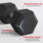 Dumbbell Knurled Handle 1x20kg Cast Iron