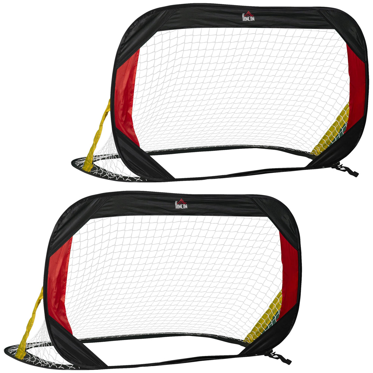 Football Goals, Foldable Mini, Net, Polyester, Black