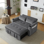Foldable Sofa Bed, Multifunctional Sleeping Function Cup Holder Cushions