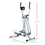Cross Trainer, Exercise Bike, LCD Display, Adjustable, Steel Gray
