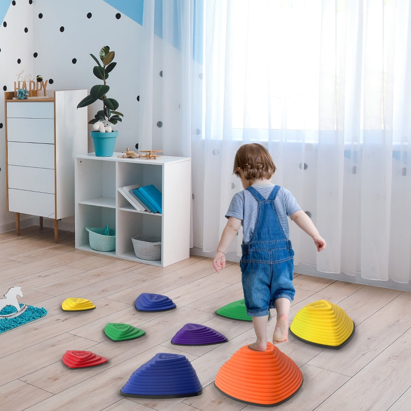 Stepping Stones Set of 9, Stackable Non-Slip for Indoor and Outdoor, Assorted Colors