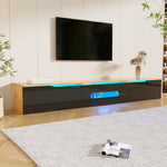 TV Cabinet 180cm Wall-Mountable 16-Color LED Lighting High-Gloss