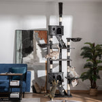Cat Scratching Post, Ceiling Height, Sisal Rope, Dark Grey