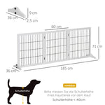 Dog Gate, Safety Stair Gate, Pinewood White