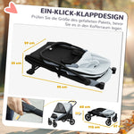 Dog Stroller, Foldable for Large Dogs & Cats, 30 kg, Grey