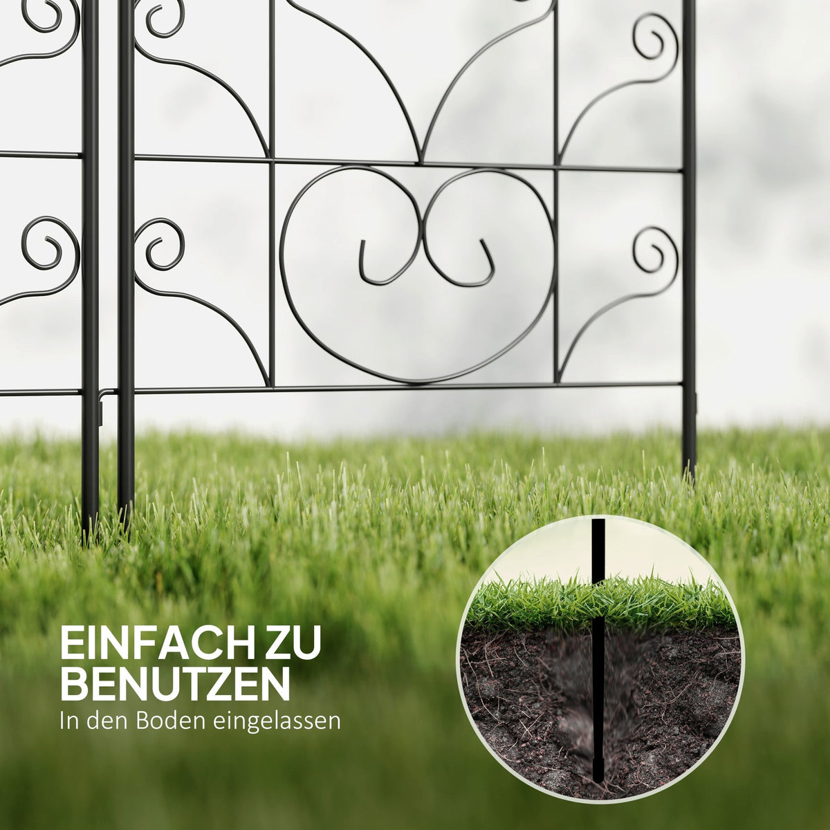 Metal Trellis 2-Pack Rustproof Bird Design 50x120cm Black