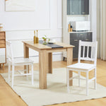 Dining Chairs, Set of 2 Solid Wood, White