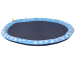 Splash Sprinkler Pad, 150 cm Anti-Slip Water Play Mat, PVC Blue