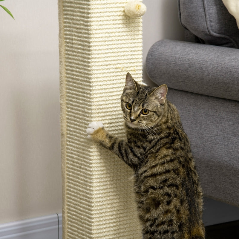 Cat Tree with Toys, 80 cm, Beige + Natural