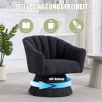 360° Swivel Chair with Ergonomic Cushions and Armrests, Dark Grey
