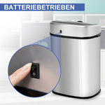Trash Can 58L Automatic Waste Bin with Infrared Sensor, Stainless Steel Silver