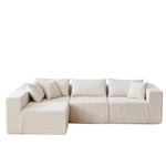 Modular L-Shaped Sectional Sofa 104-Inch 4-Piece - Corduroy