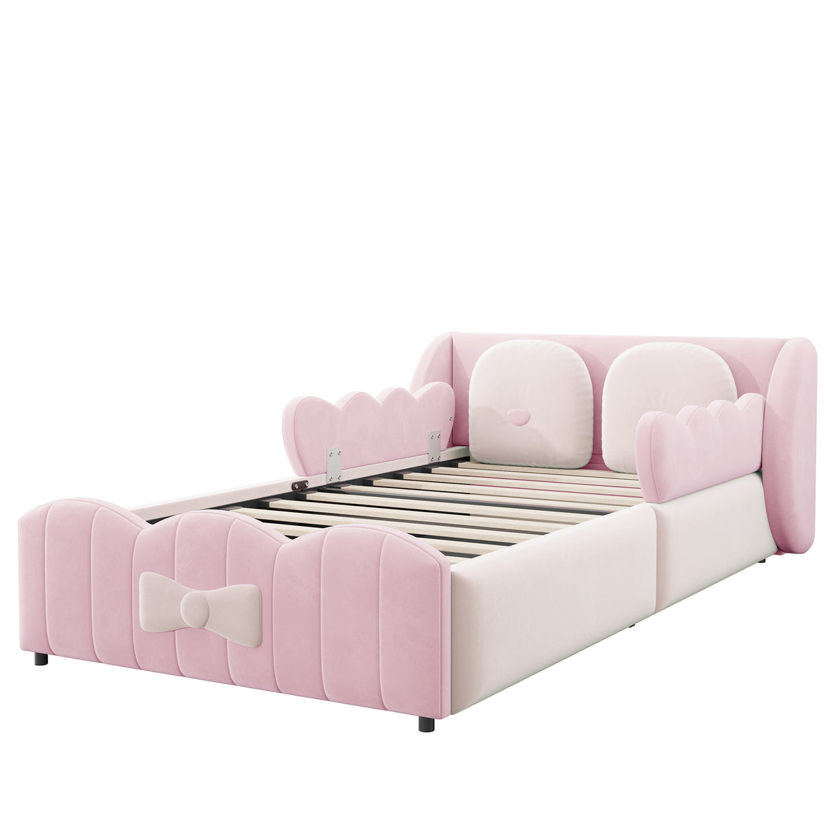 Children's Upholstered Bed 90x200 Hydraulic Storage, Velvet
