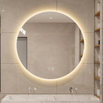 Round LED Bathroom Mirror 80 cm - Anti-Fog Dimmable HD Silver Glass