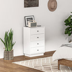 Chest of Drawers, 4 Drawer Wood Storage Cabinet, White