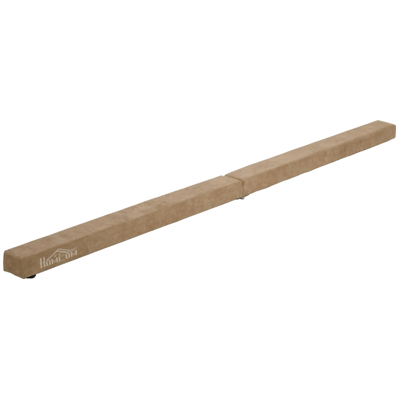 Foldable Balance Beam, Non-Slip Suede, Durable Wood, Brown