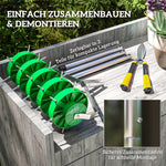 Lawn Aerator 45cm Wide Manual with 30 Iron Spikes