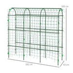Trellis Adjustable Climbing Aid, Steel Plant Frame with Net, Green