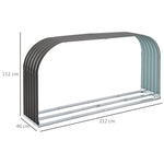 Firewood Rack 0.85 m³ Steel Grey
