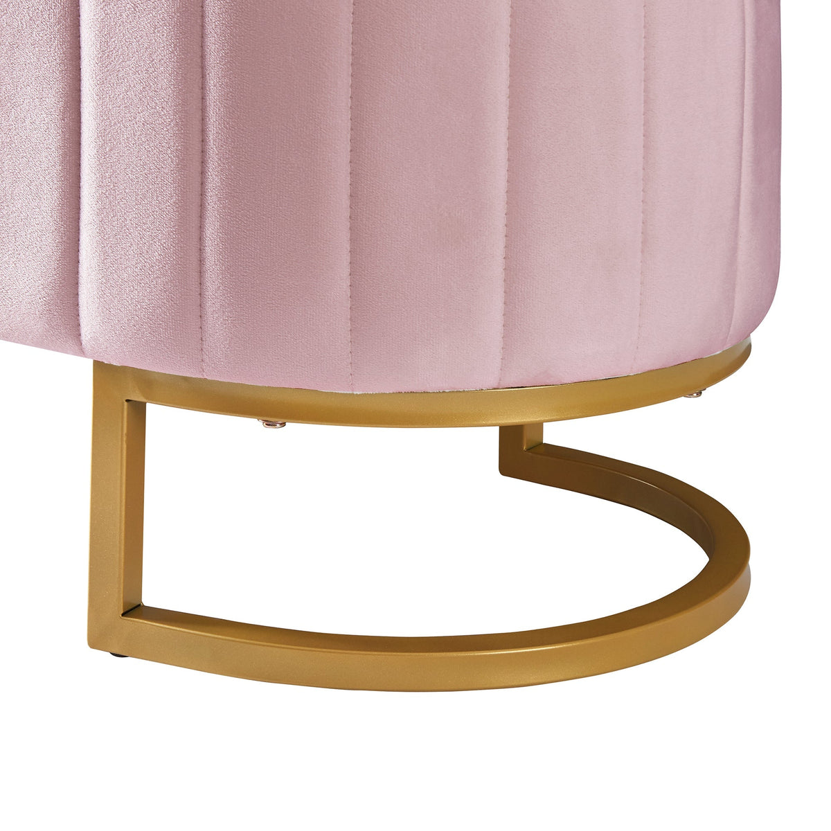 Storage Bench and Footstool with Storage Space, 120 x 40 cm, Pink Velvet Fabric