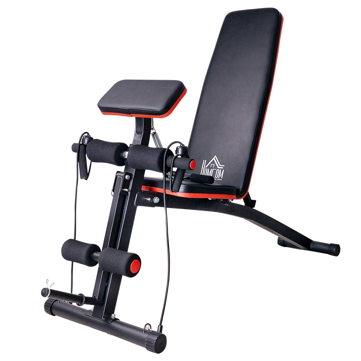 Multifunctional Weight Bench, Multi-Gym Spring Booster, 120kg, Black