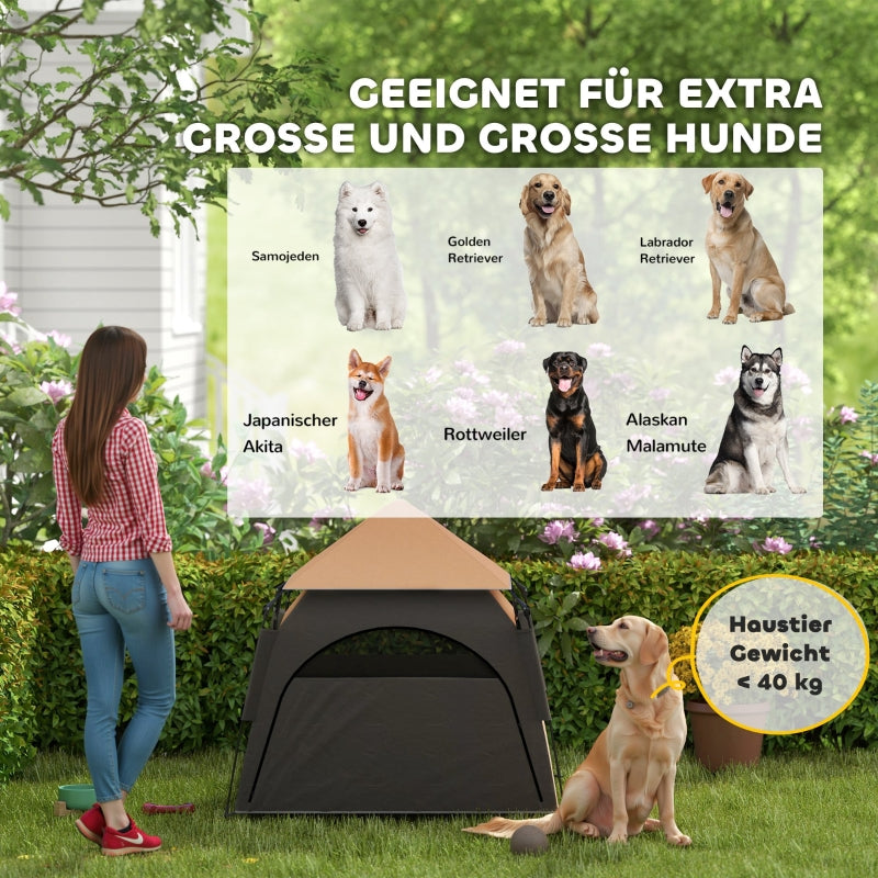 Pet Tent, Dog Tent, Foldable Weatherproof, Dark Brown