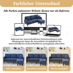 L-shaped Corner Sofa with Chaise Longue, 3-Seater Modular Design, Corduroy Fabric