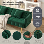 Two-seater Folding Sofa Bed Multifunctional Adjustable Velour