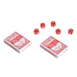 Poker case set 300 chips 2 decks of cards 5 dice aluminum