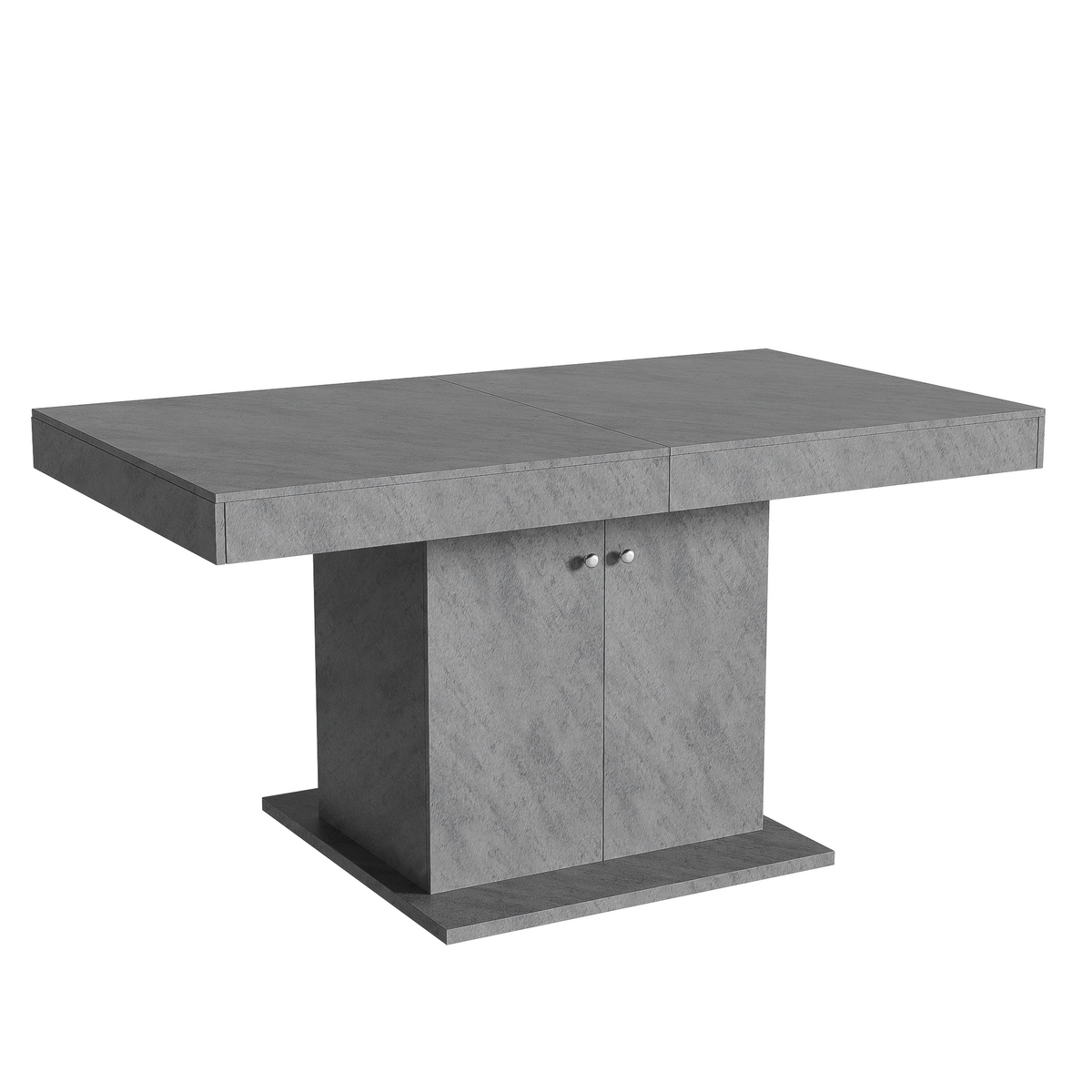 Grey Extendable Multifunctional Dining Table with Storage