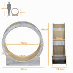 Cat Exercise Wheel, 91 cm, Brake & Scratching Board, Grey