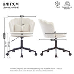 Dressing Office Chair, Petal Back Butterfly Lumbar Height Adjustable, Soft Cushion