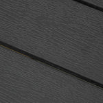 Aluminum Garden Table Weatherproof Wood-Plastic Composite Black