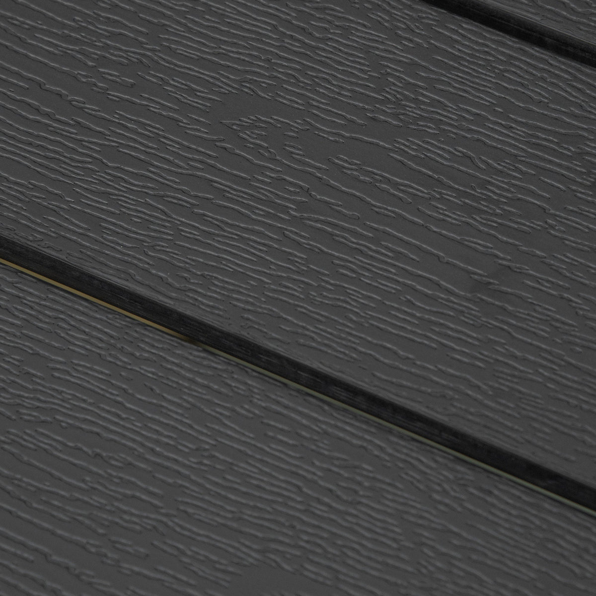 Aluminum Garden Table Weatherproof Wood-Plastic Composite Black