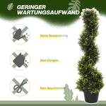 Artificial Cedar Trees Set of 2, Large 90cm Spiral Plant for Decoration, Plastic