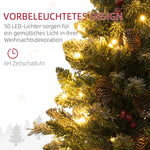 Christmas Tree LED, 60cm, Pine Cones, Red Berries, Stand, Green/White