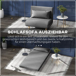 Small Single Sofa Bed, Folding Adjustable Backrest, Grey