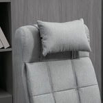 Office Chair Ergonomic Swivel Adjustable with Footrest, Linen