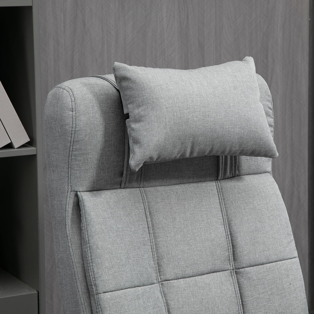 Office Chair Ergonomic Swivel Adjustable with Footrest, Linen