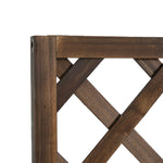 Raised Garden Bed with Trellis Flower Box, 72.5x31.5x149.5cm, Wooden