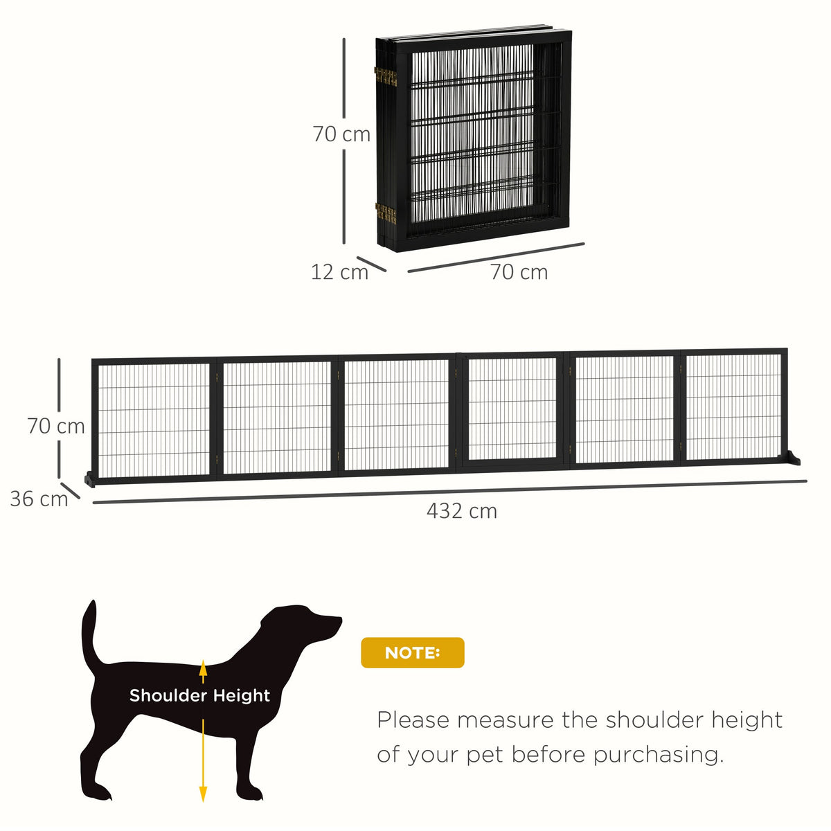 Dog Gate, Bidirectional Folding, Pinewood