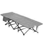 Camp Bed, with Bag & Cup Holder, 120 kg, Black